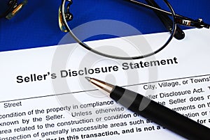 Sign the seller disclosure statement