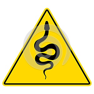 Sign silhouette snake. Isolated symbol icon snake