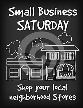 Sign, Small Business Saturday Chalk board photo