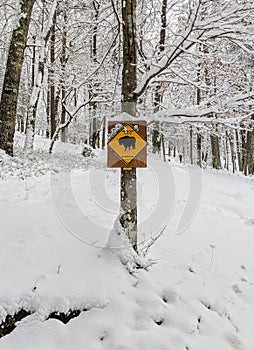 Sign in the  Snow