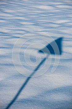 Sign and snow