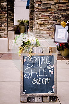 Sign of Spring sale 30% off.