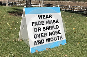 Sign states Wear Mask