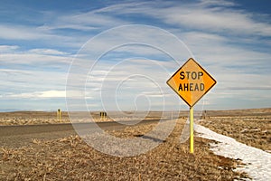 Sign Stop Ahead