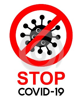 Sign stop coronavirus