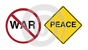 Sign - stop war, peace ahead