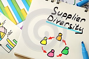 Sign supplier diversity on a page.
