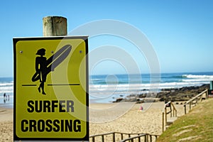 Sign Surfer Crossing South Africa