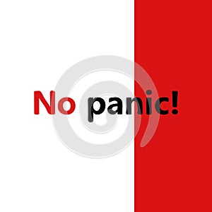 Sign with text No panic