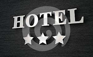 Sign for three star hotel