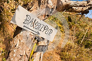 Sign to Bandipur photo
