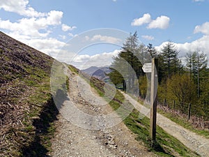 Sign to Latrigg, Lake District photo