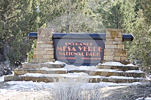 Sign to Mesa Verde National Park