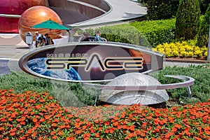 Sign to Mission Space at Epcot
