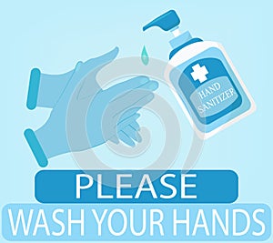 Sign to wash hands,Hand sanitizer, hand sanitation concept banner.