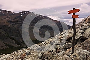 Sign in Torres del Paine