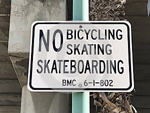 Sign at a train station