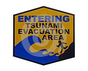 Sign Tsunami, isolated img