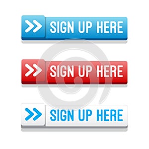 Sign Up Here Buttons