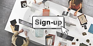 Sign-Up Join Login Member Network Page User Concept