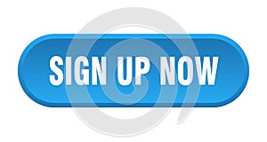 sign up now button. rounded sign on white background