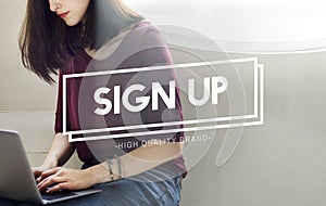 Sign Up Registration Membership Joining Concept