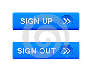 Sign up sign out button