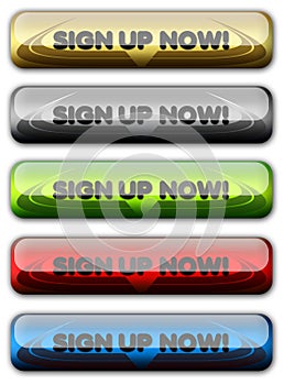 Sign Up Web Button, Signup, Register, Account