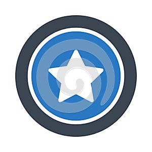 Sign glyph color vector icon