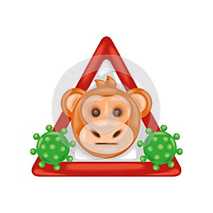 sign warning about monkeypox virus