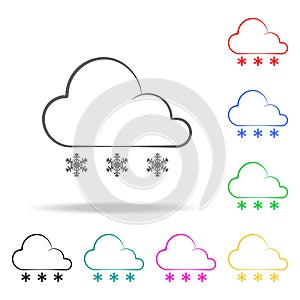 sign weather snow icon. Elements of weather multi colored icons. Premium quality graphic design icon. Simple icon for websites, we