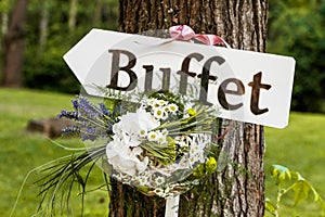 Sign wedding reception