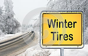 Sign for Winter tires