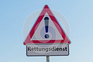 Sign with Word Emergency german \
