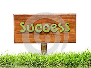 Sign with word Success