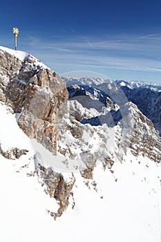 Sign on Zugspitze mountain