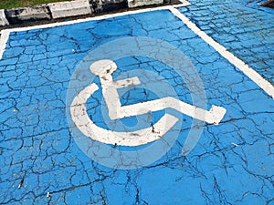 Signage for disabled parking.