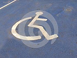 Signage for disabled parking.