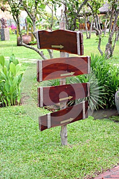 Signage on the garden