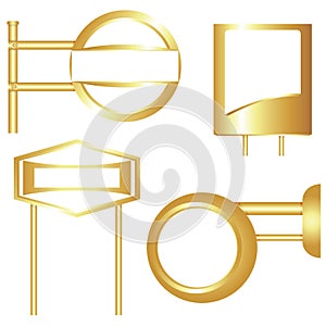 Signage, golden billboard