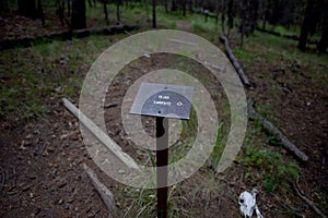 Signage indicating Tejas campground