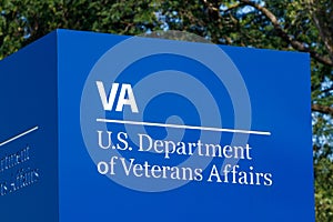 Fort Wayne - Circa August 2018: Signage and logo of the U.S. Department of Veterans Affairs III