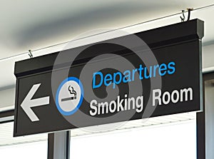 Signage for smoking room