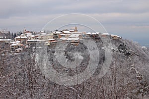 Signagi or Sighnaghi in winter, Georgia photo