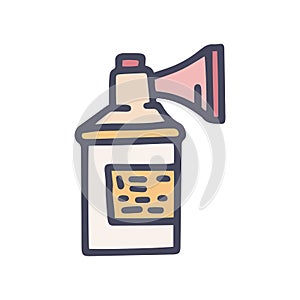 signal air horn color vector doodle simple icon