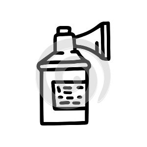 signal air horn line vector doodle simple icon