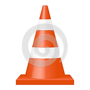 Signal Cone Isolated White Background