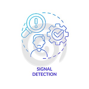 Signal detection blue gradient concept icon