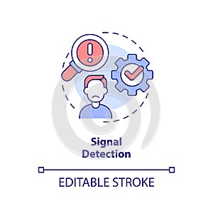 Signal detection concept icon