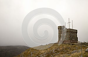 Signal Hill in fog St. John, Newfoundland, Canada